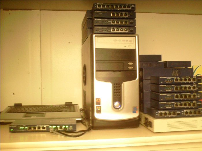 front view of servers.